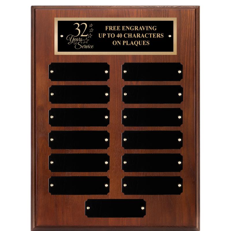 9X12 13 PLT WALNUT PERPETL PLQ