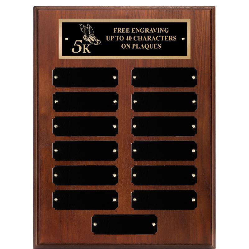 9X12 13 PLT WALNUT PERPETL PLQ