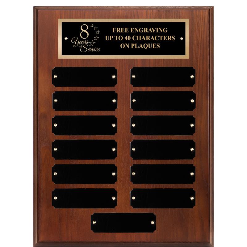 9X12 13 PLT WALNUT PERPETL PLQ