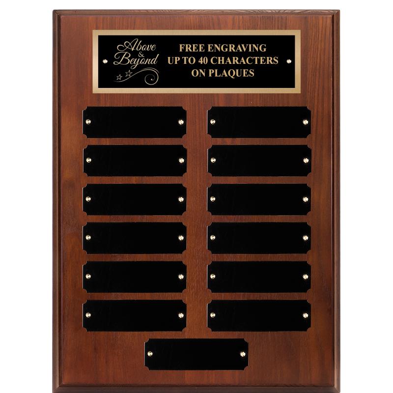 9X12 13 PLT WALNUT PERPETL PLQ