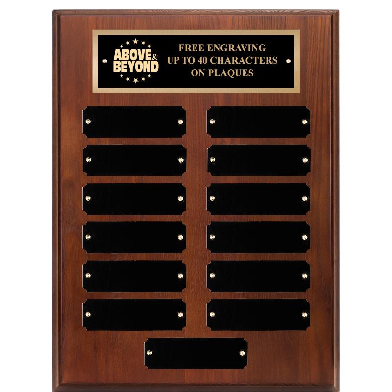 9X12 13 PLT WALNUT PERPETL PLQ