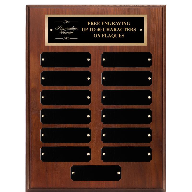 9X12 13 PLT WALNUT PERPETL PLQ