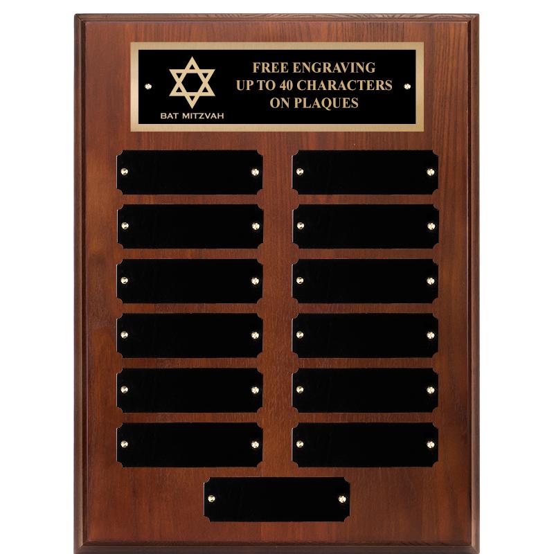 9X12 13 PLT WALNUT PERPETL PLQ