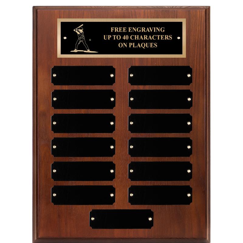 9X12 13 PLT WALNUT PERPETL PLQ