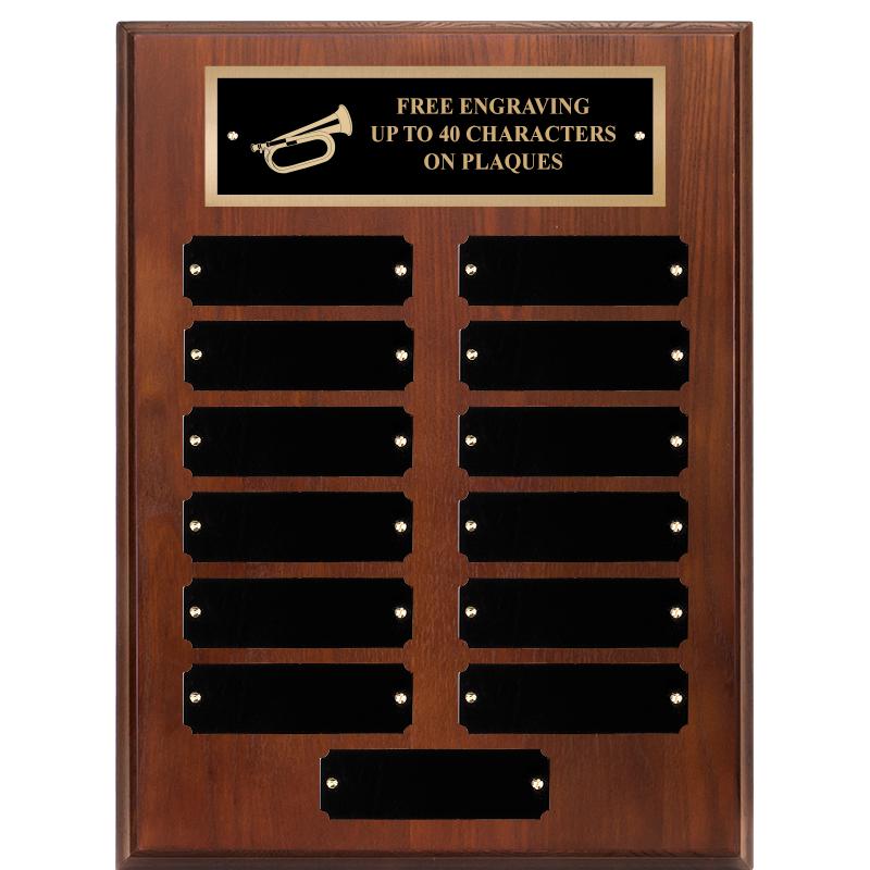 9X12 13 PLT WALNUT PERPETL PLQ