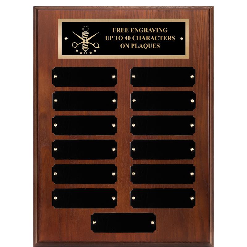 9X12 13 PLT WALNUT PERPETL PLQ