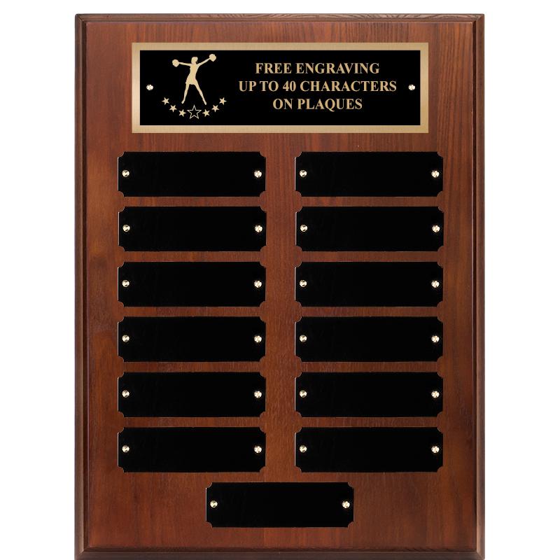 9X12 13 PLT WALNUT PERPETL PLQ