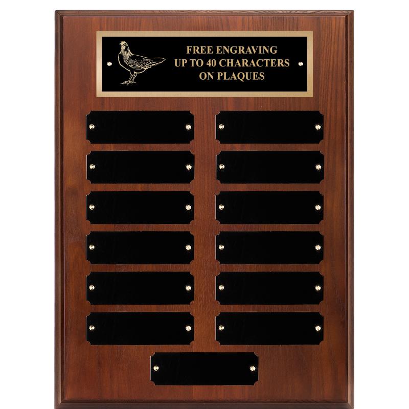 9X12 13 PLT WALNUT PERPETL PLQ