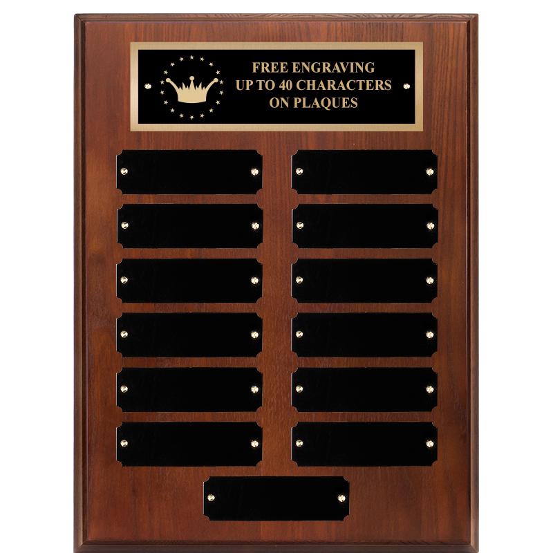 9X12 13 PLT WALNUT PERPETL PLQ