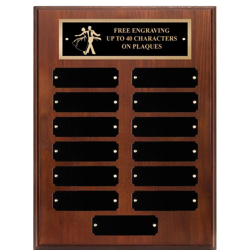 9X12 13 PLT WALNUT PERPETL PLQ