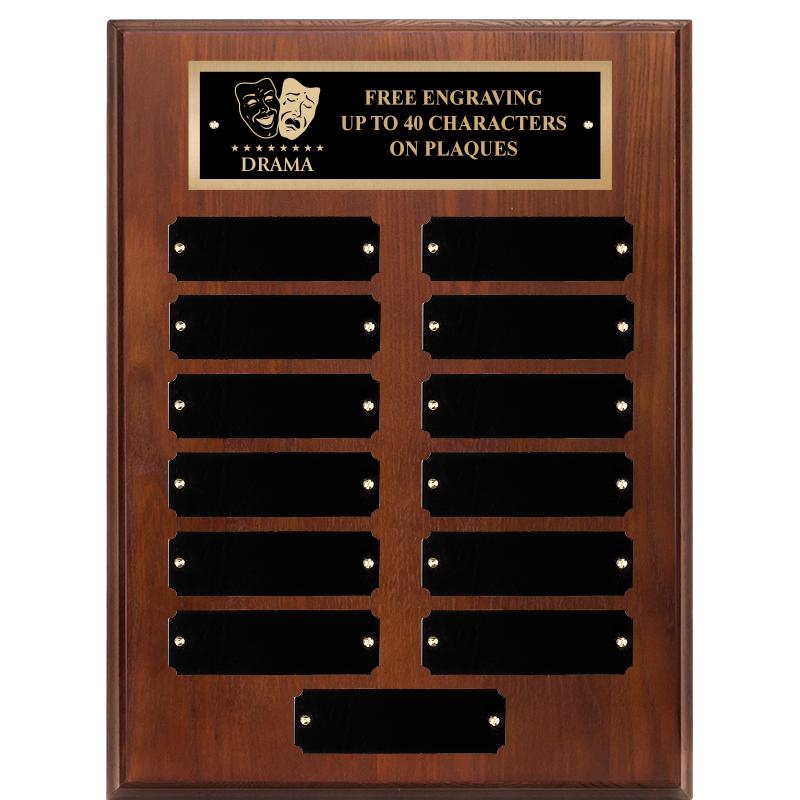 9X12 13 PLT WALNUT PERPETL PLQ