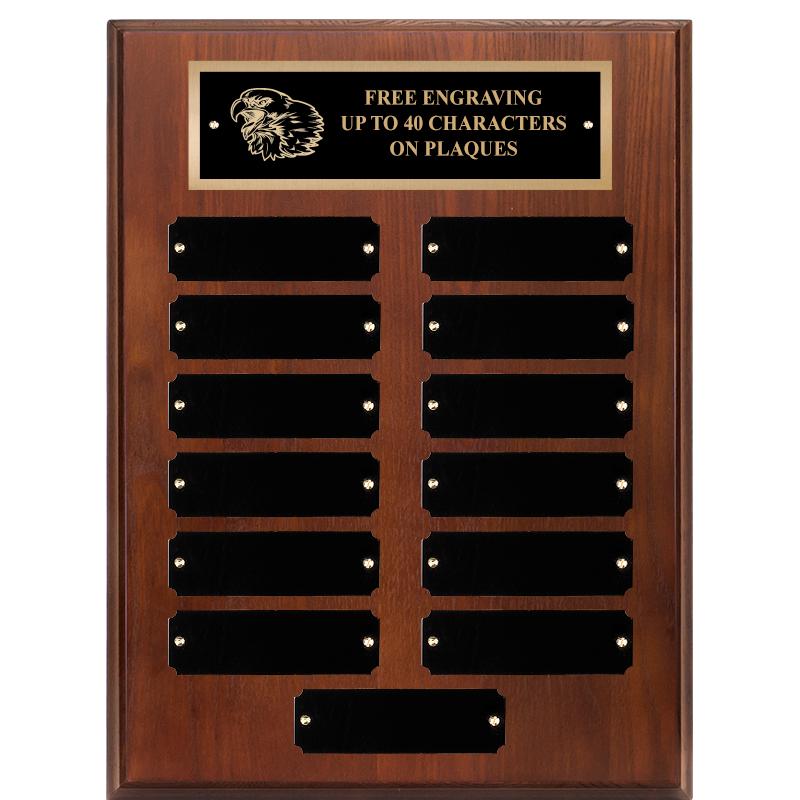 9X12 13 PLT WALNUT PERPETL PLQ