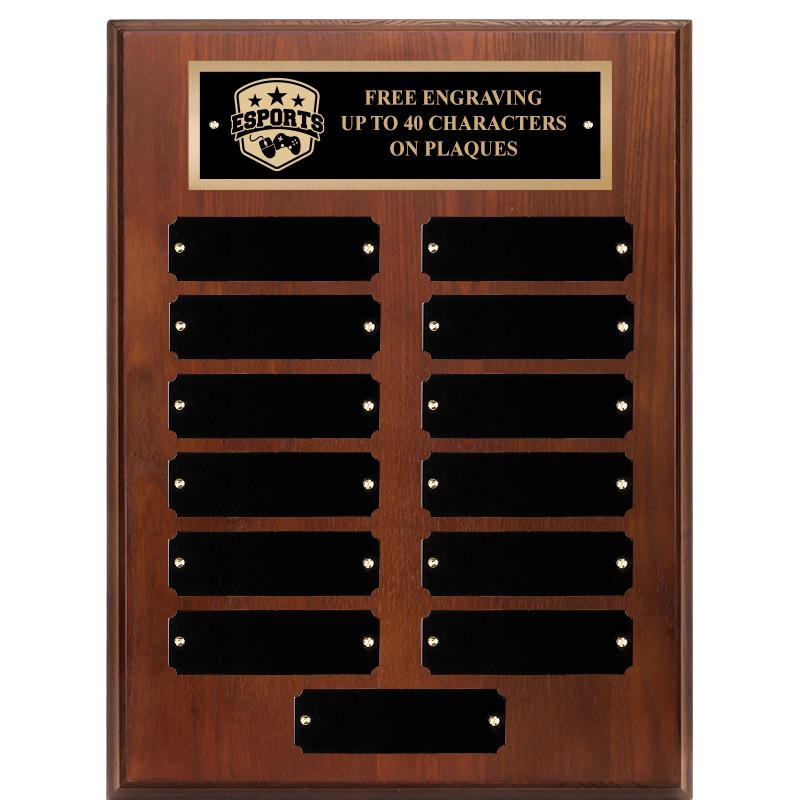 9X12 13 PLT WALNUT PERPETL PLQ