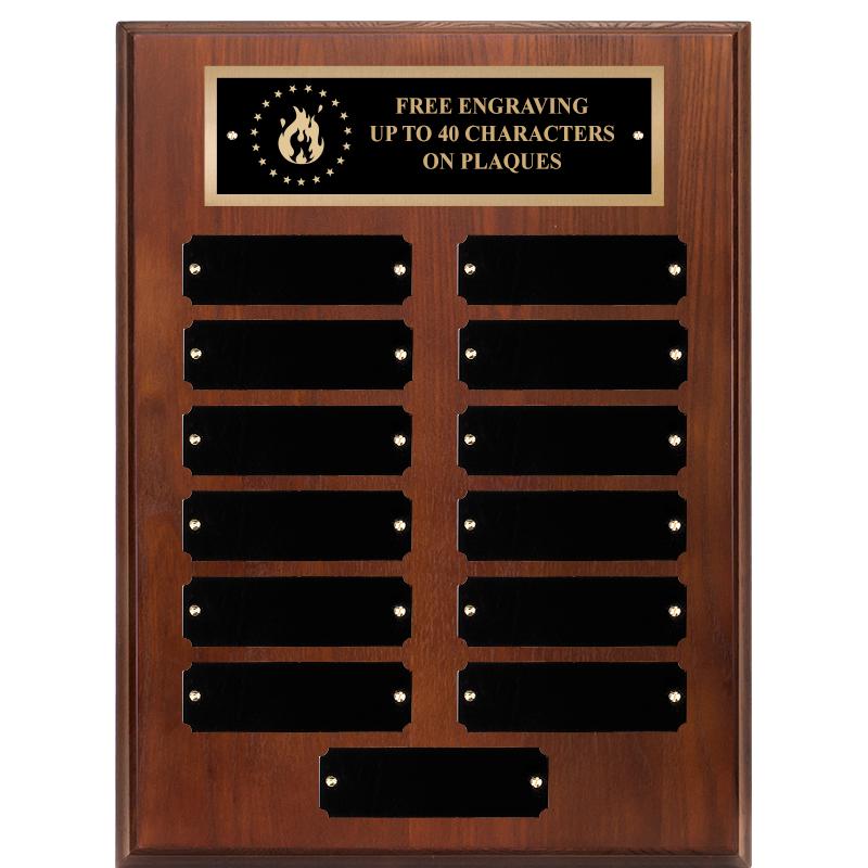 9X12 13 PLT WALNUT PERPETL PLQ