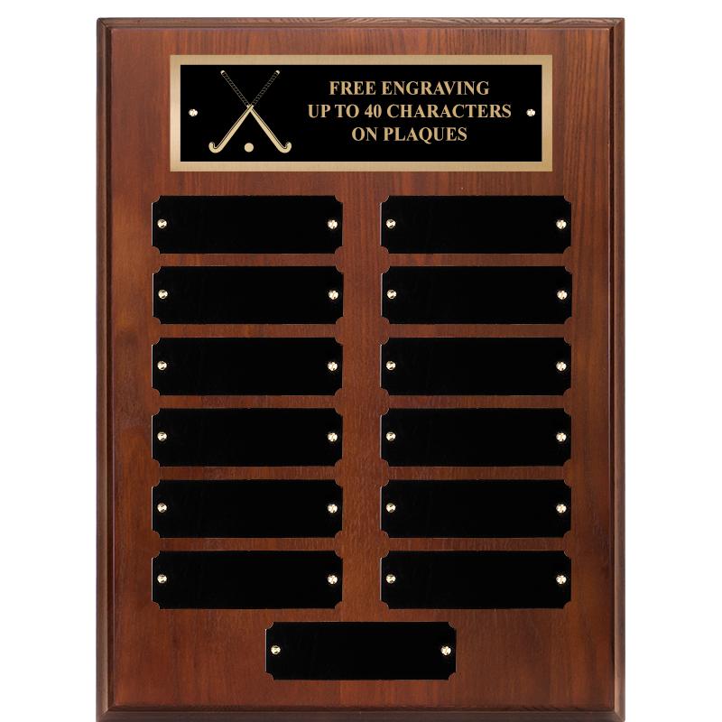 9X12 13 PLT WALNUT PERPETL PLQ