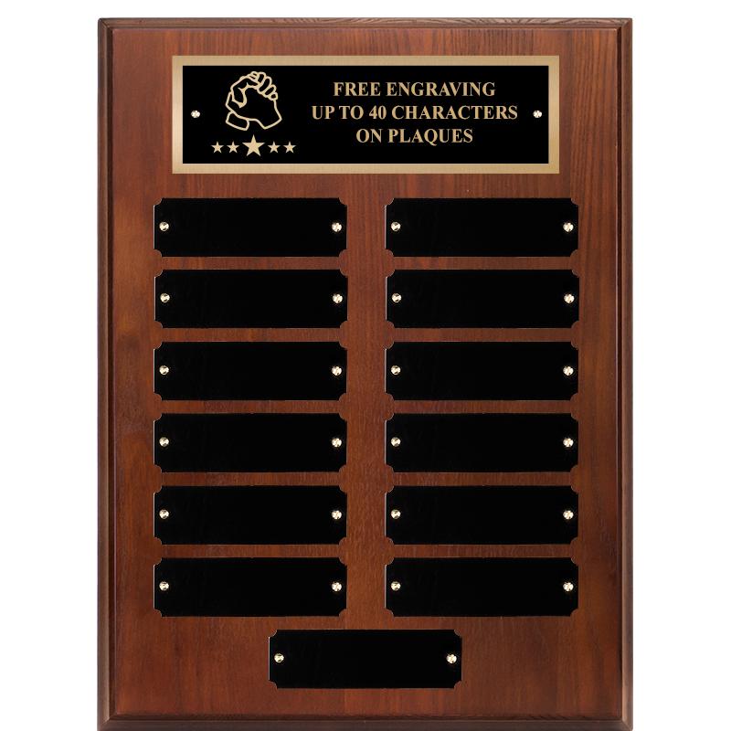 9X12 13 PLT WALNUT PERPETL PLQ