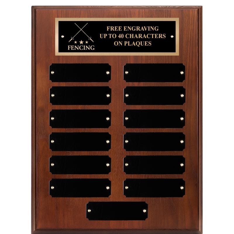 9X12 13 PLT WALNUT PERPETL PLQ