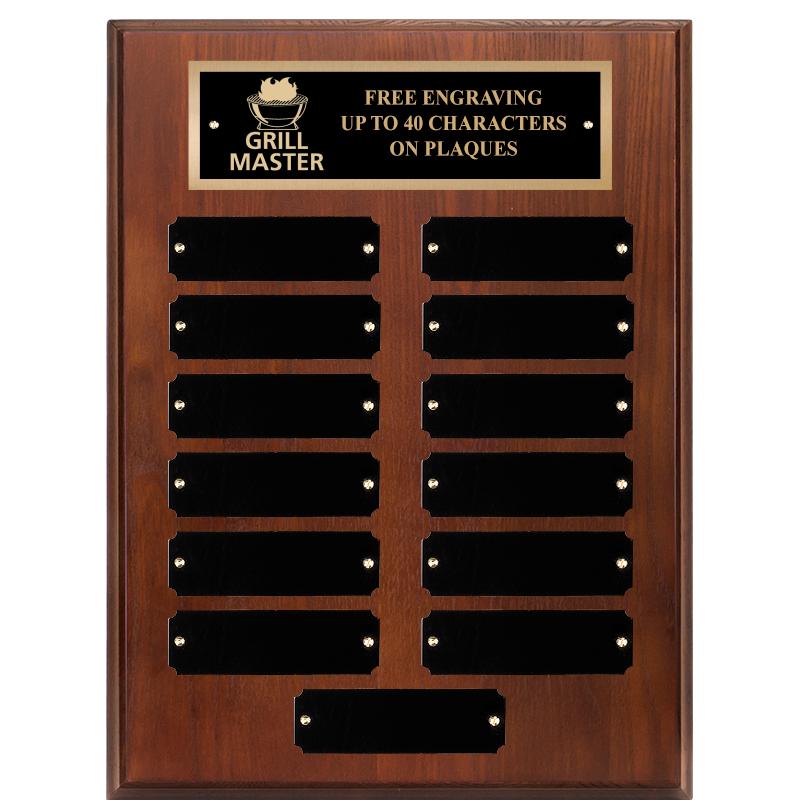 9X12 13 PLT WALNUT PERPETL PLQ