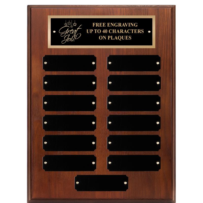 9X12 13 PLT WALNUT PERPETL PLQ