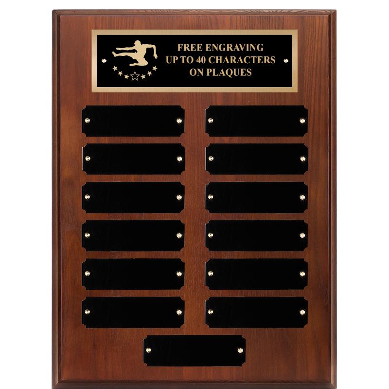 9X12 13 PLT WALNUT PERPETL PLQ