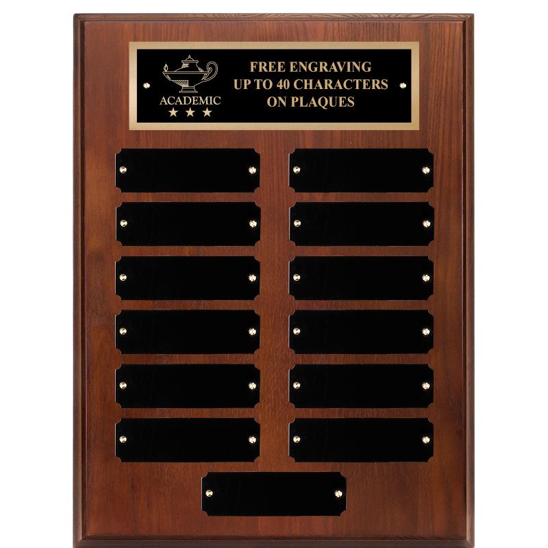 9X12 13 PLT WALNUT PERPETL PLQ