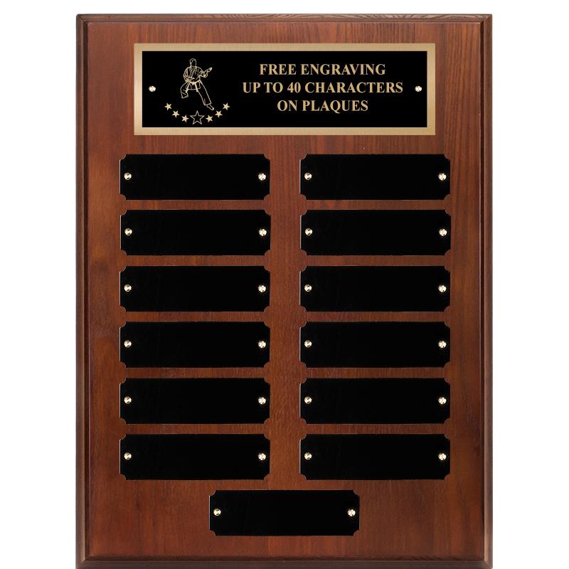 9X12 13 PLT WALNUT PERPETL PLQ