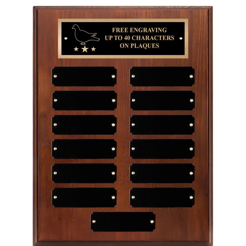 9X12 13 PLT WALNUT PERPETL PLQ