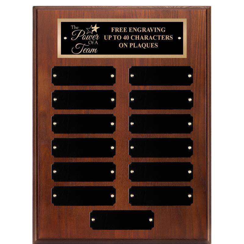 9X12 13 PLT WALNUT PERPETL PLQ