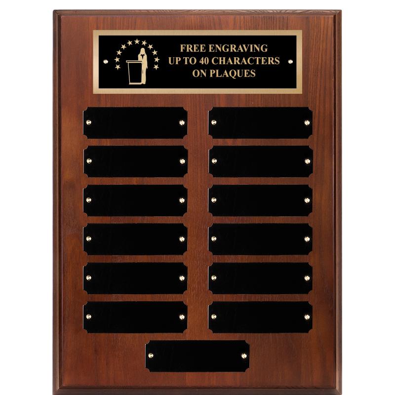 9X12 13 PLT WALNUT PERPETL PLQ