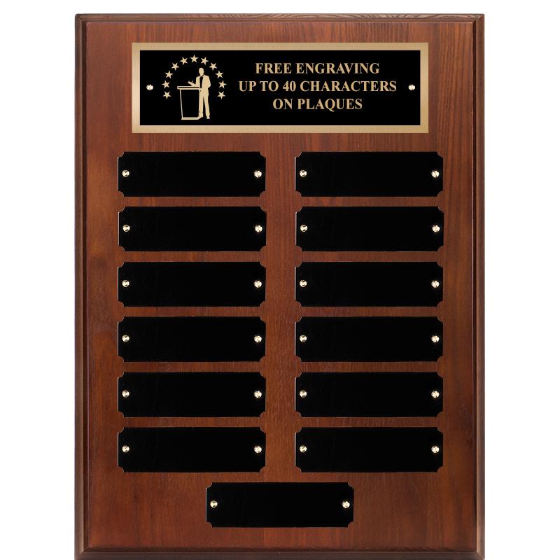 9X12 13 PLT WALNUT PERPETL PLQ