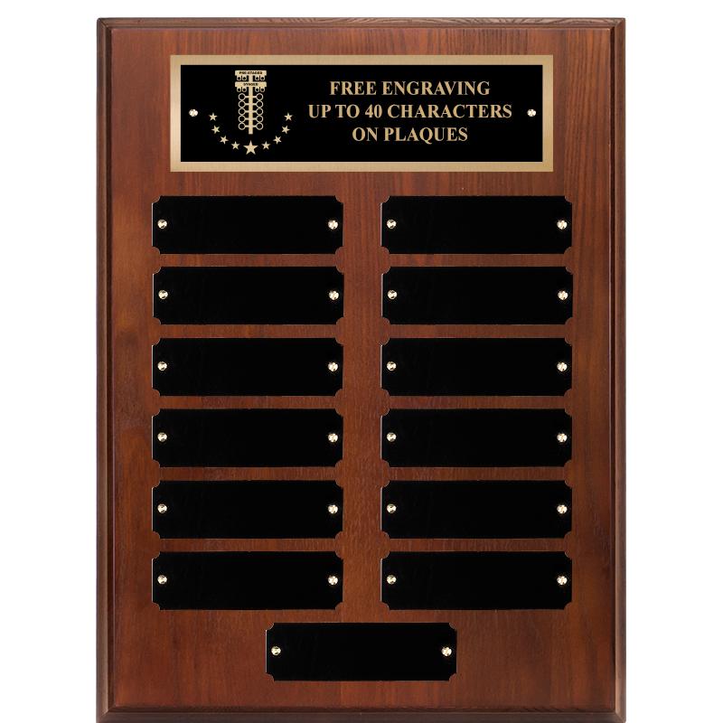 9X12 13 PLT WALNUT PERPETL PLQ