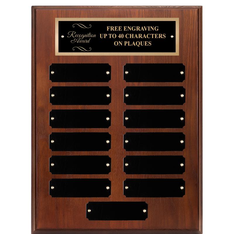 9X12 13 PLT WALNUT PERPETL PLQ