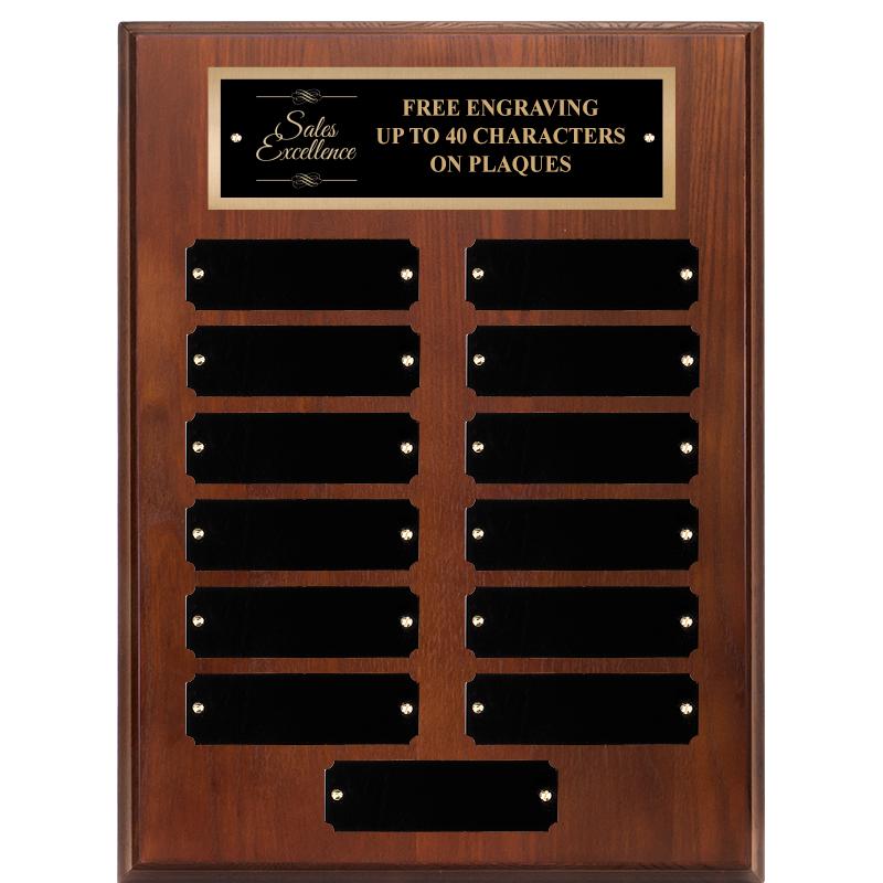 9X12 13 PLT WALNUT PERPETL PLQ