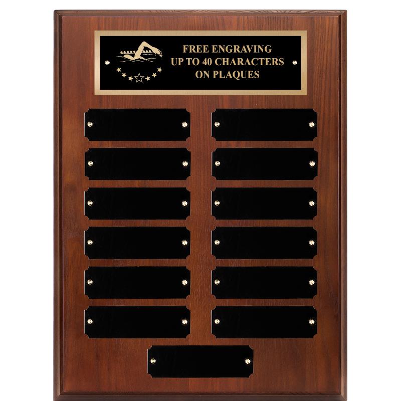 9X12 13 PLT WALNUT PERPETL PLQ