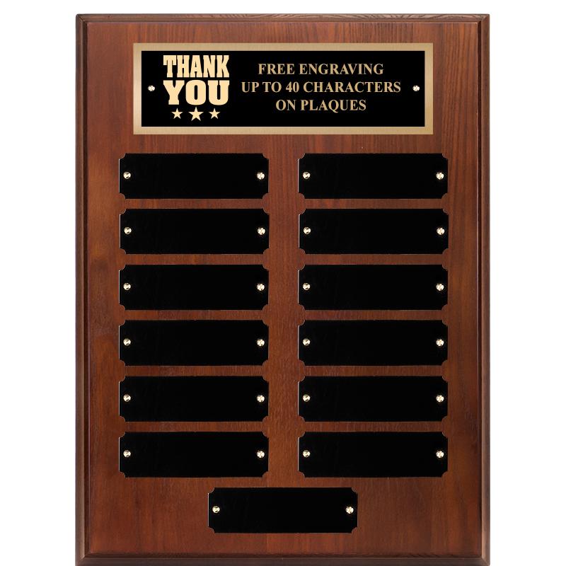 9X12 13 PLT WALNUT PERPETL PLQ