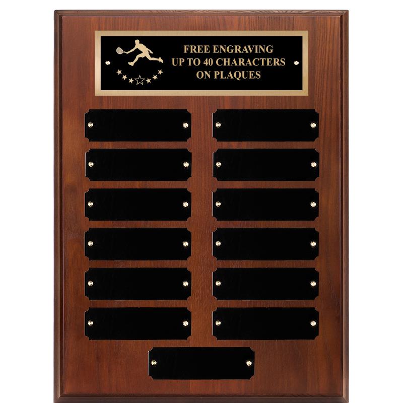 9X12 13 PLT WALNUT PERPETL PLQ