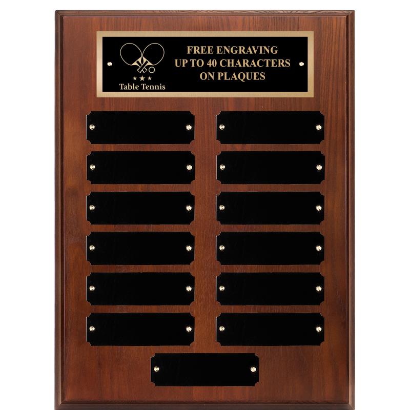 9X12 13 PLT WALNUT PERPETL PLQ