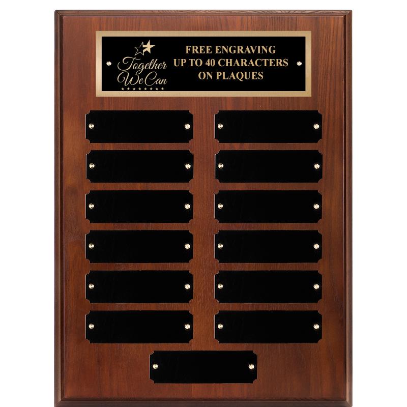 9X12 13 PLT WALNUT PERPETL PLQ