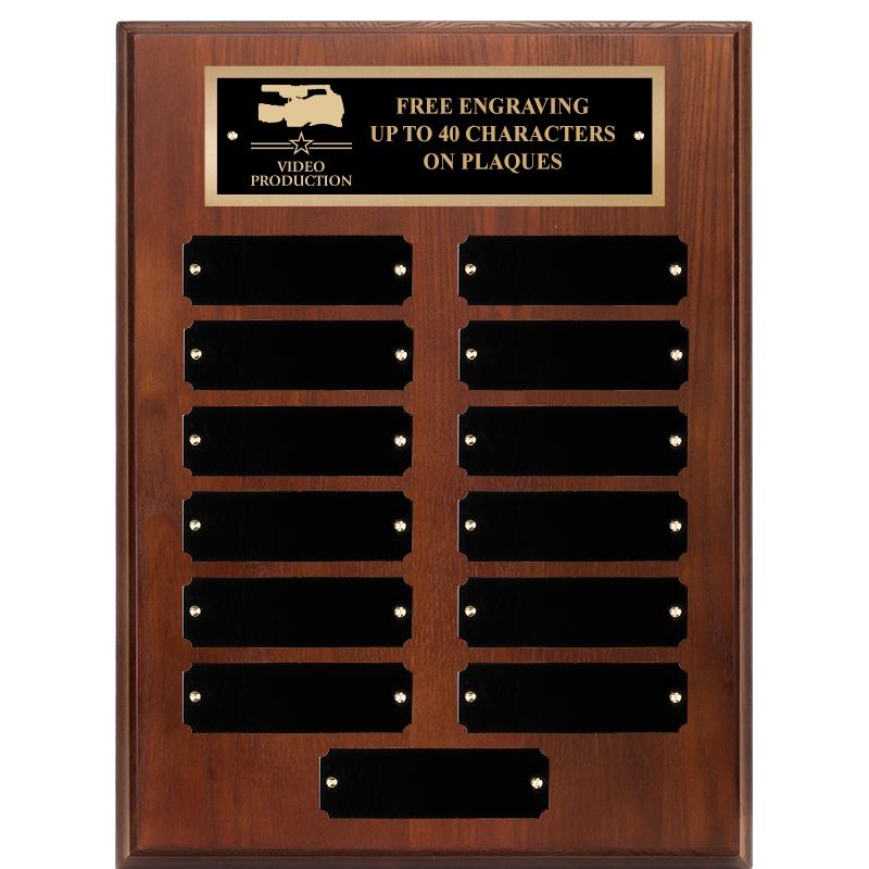 9X12 13 PLT WALNUT PERPETL PLQ