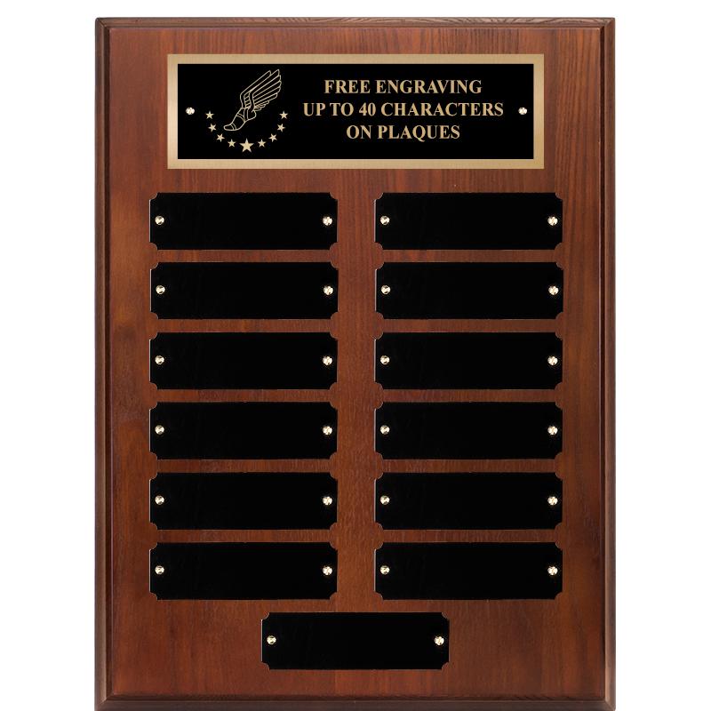 9X12 13 PLT WALNUT PERPETL PLQ