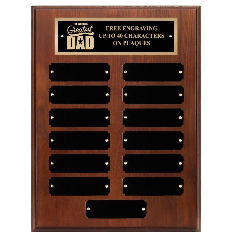 9X12 13 PLT WALNUT PERPETL PLQ