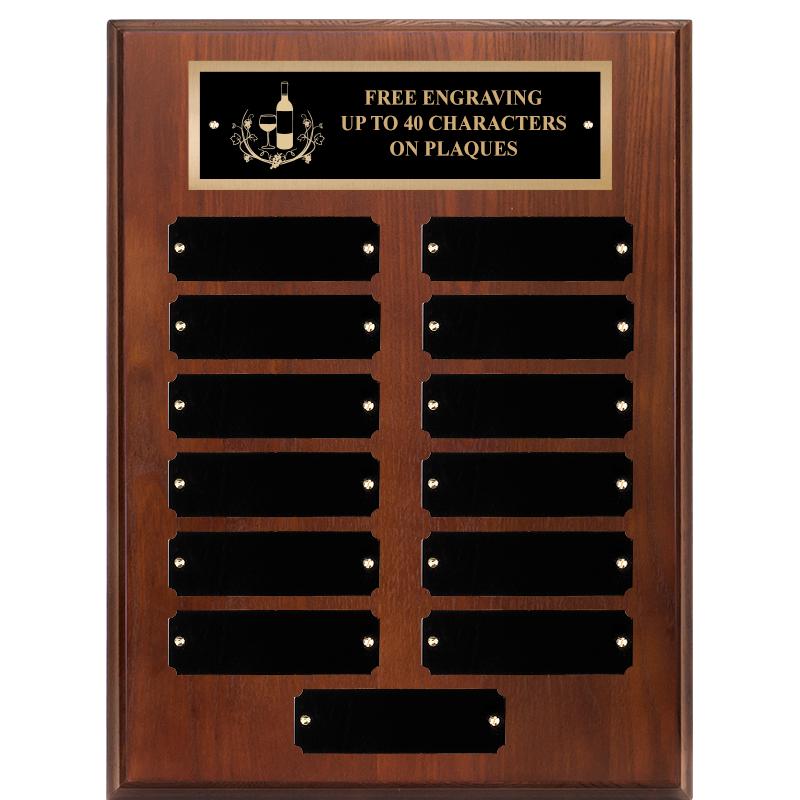 9X12 13 PLT WALNUT PERPETL PLQ