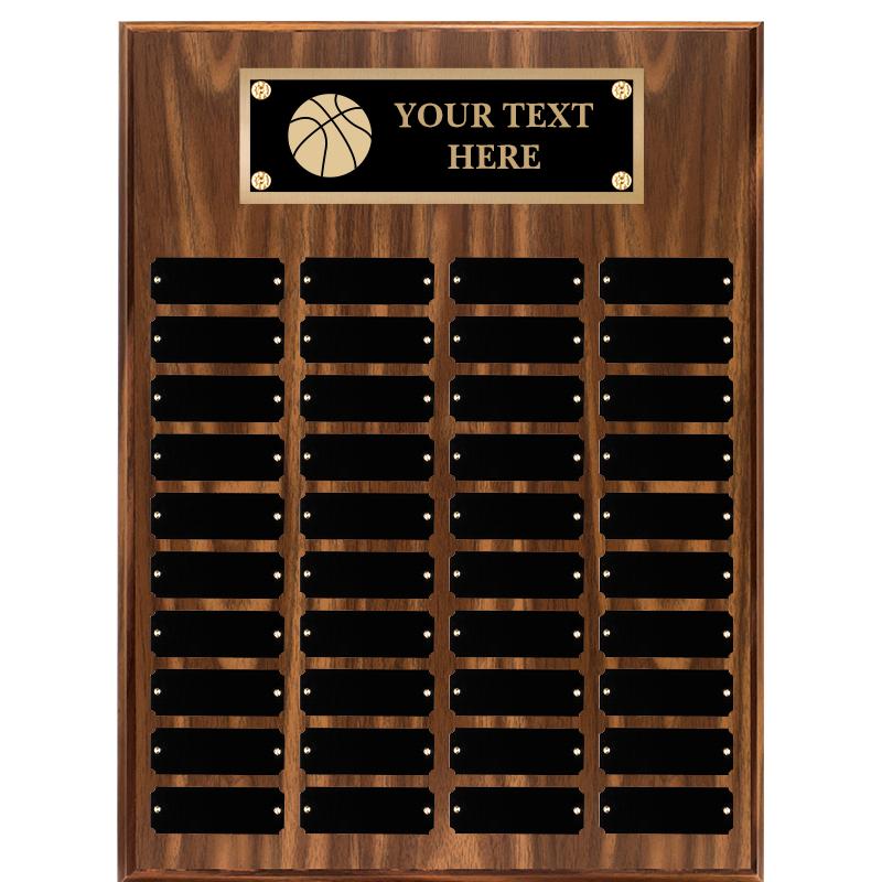 12"X16"40 PLT PRPTL WALNUT PLQ