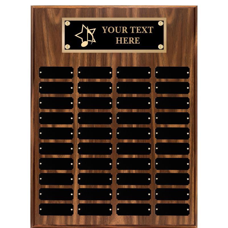 12"X16"40 PLT PRPTL WALNUT PLQ