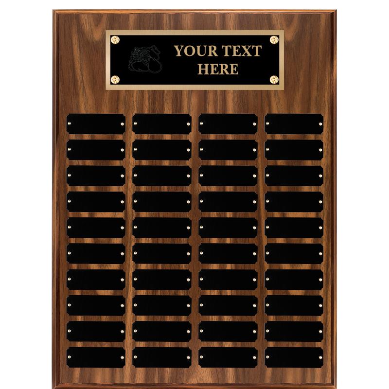 12"X16"40 PLT PRPTL WALNUT PLQ