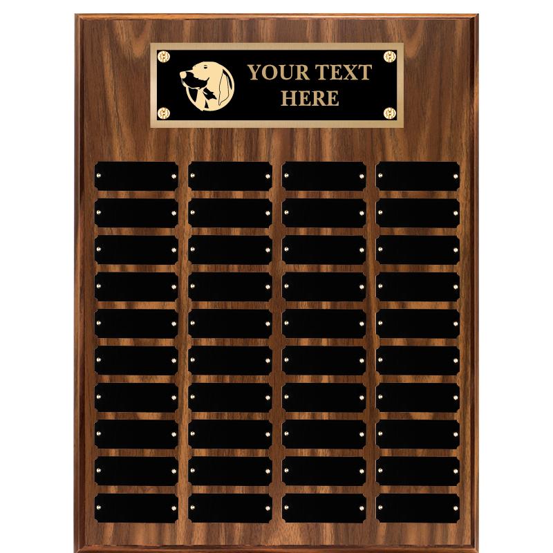 12"X16"40 PLT PRPTL WALNUT PLQ