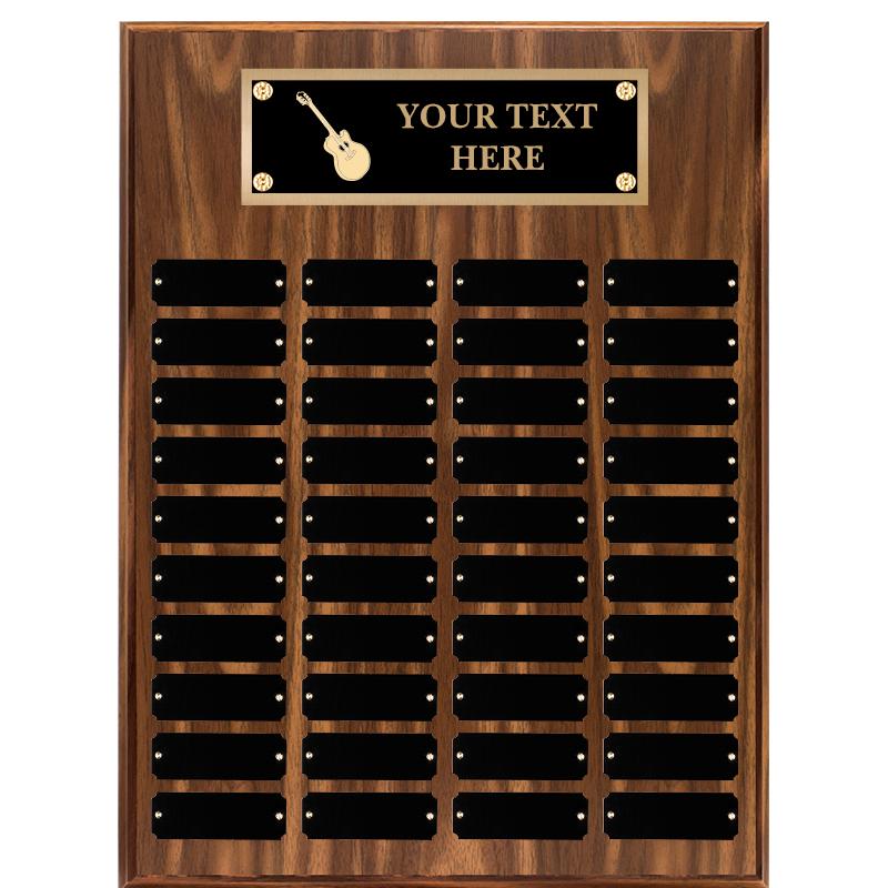 12"X16"40 PLT PRPTL WALNUT PLQ