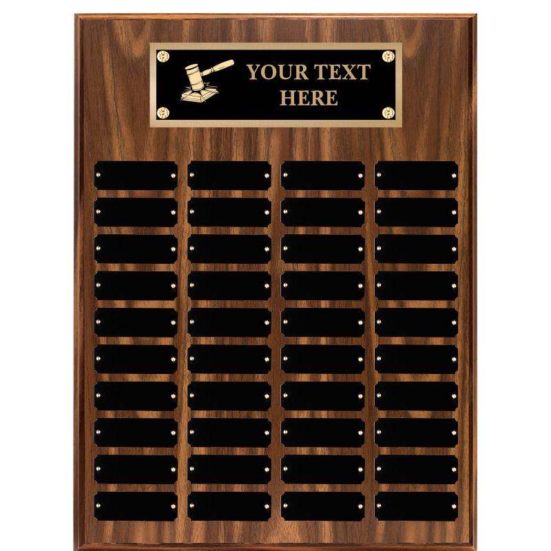 12"X16"40 PLT PRPTL WALNUT PLQ