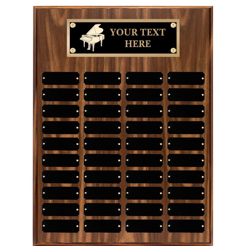 12"X16"40 PLT PRPTL WALNUT PLQ