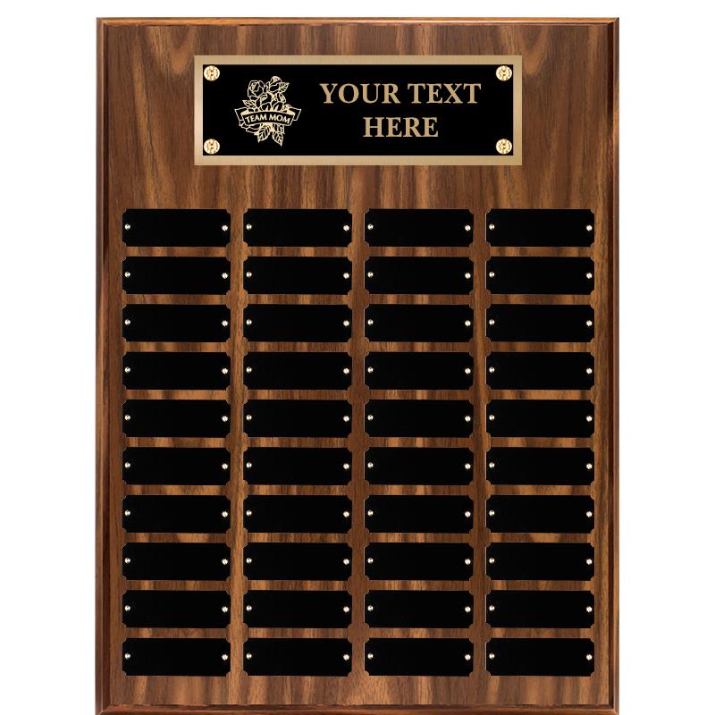 12"X16"40 PLT PRPTL WALNUT PLQ